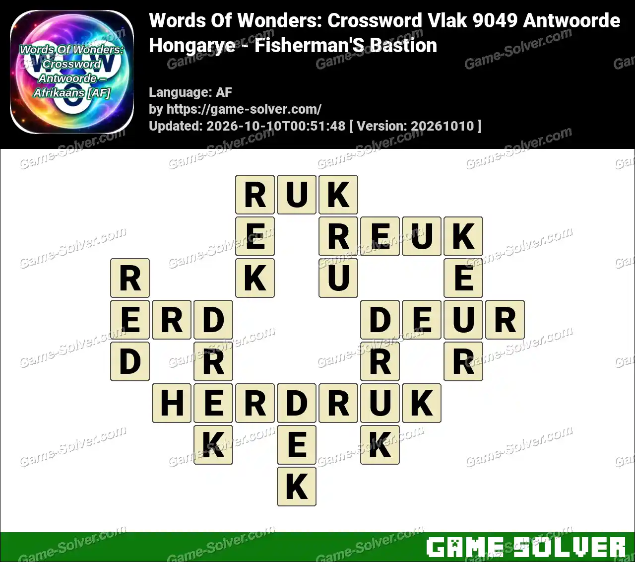 Words Of Wonders: Crossword Vlak 9049 Antwoorde – Hongarye – Fisherman’S Bastion
